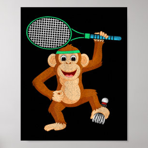 Poster T-shirt cadeau humour sportif animal chimpanzé bad
