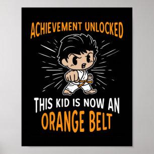 Poster T Shirt Cadeau pour Enfant Karaté Étudiant Ceintur