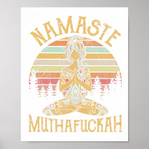Poster T-shirt cadeau vintage pour amateur de yoga Namast