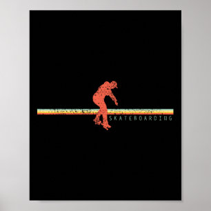 Poster T-shirt cadeau vintage rétro skateboarding