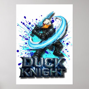 Poster T-Shirt Chevalier Canard 3D Guerrier Canard Cyber