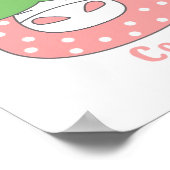 Poster T-shirt classique à la fraise rose (Coin)