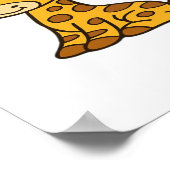 Poster T-shirt classique bébé girafe (Coin)