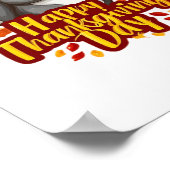 Poster T-shirt classique Bon thanksgiving mignon écureuil (Coin)