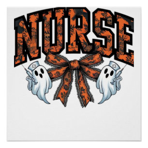 Poster T-Shirt Classique Halloween Infirmière Effrayante