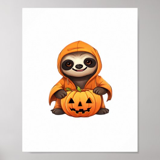 Poster T-shirt classique Halloween Slote Sloth (Devant)