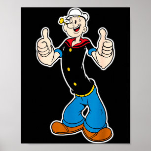 Poster T-shirt classique Pop Eye vintage dessin animé pou