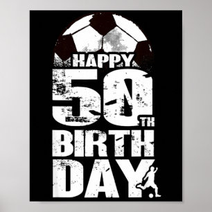 Poster T-shirt de 50 ans vintage football 50e anniversair