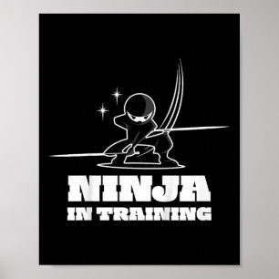 Poster T-shirt de arts martiaux Kids Cute Ninja Warrior p