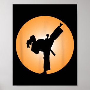 Poster T Shirt de Arts Martiaux pour Fille