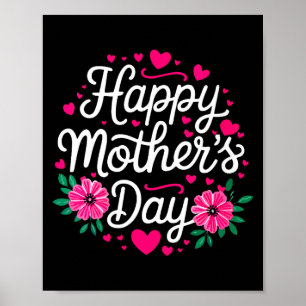 Poster T-shirt de bonne fête des mères pour femmes maman