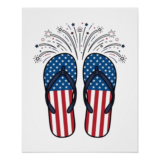 Poster T-shirt de conception de l'été de feux d'artifice (Devant)