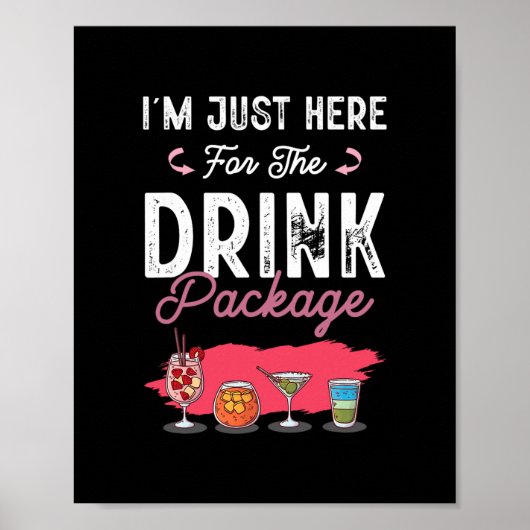 Poster T-shirt de fête de queue de boisson drôle de vacan (Devant)