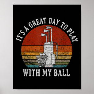Poster T-shirt de golf drôle pour hommes golf, père drôle