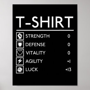 Poster T-shirt de jeu de rôle fantaisiste pour joueur amu