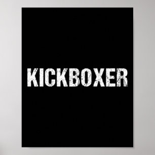 Poster T-shirt de kick-boxing pour l'entraînement de kick