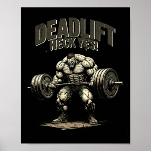 Poster T-shirt de motivation pour entraînement de muscula