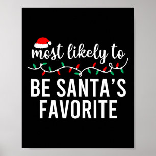 Poster T-shirt de Noël assorti pour famille «Plus suscept
