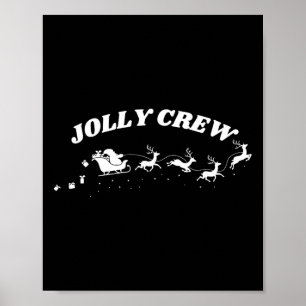 Poster T-shirt de Noël drôle d'équipe joyeuse Renne Traîn