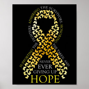Poster T-shirt de sensibilisation au cancer de l'enfant 3