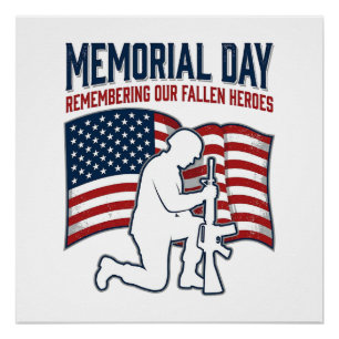 Poster T-shirt de soldat patriotique Jour du Souvenir Hér