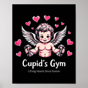 Poster T-shirt de sport drôle de la Saint-Valentin pour l