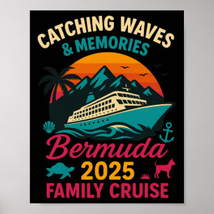 Poster T-shirt de vacances pour hommes Bermudes Croisière