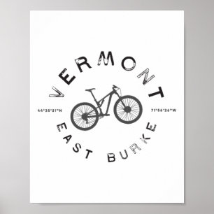 Poster T Shirt de VTT East Burke Vermont