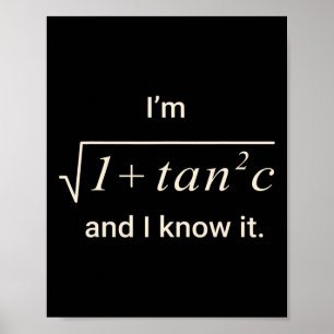 Poster T-shirt drôle de jeu de mots mathématiques – Je su
