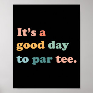 Poster T-shirt drôle de joueur de golf Let's Par Tee Papa