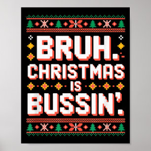 Poster T-shirt drôle de Noël avec l'argot de la Gen Alpha