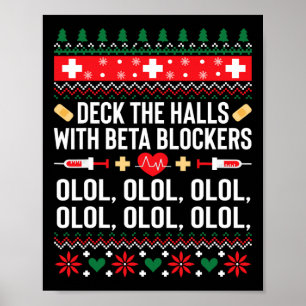 Poster T-shirt drôle de Noël pour infirmière, cadeau de N
