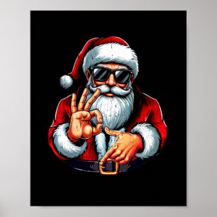 Poster T-shirt drôle de Noël Six Seven 6 7 Meme Santa pou