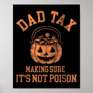 Poster T-shirt drôle de taxe papa Halloween bonbon citrou