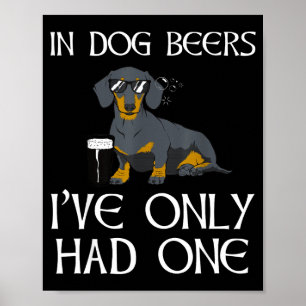 Poster T-shirt drôle d'Iri pour teckel - Bières pour chie