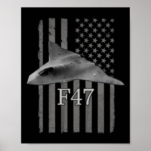 Poster T-shirt drôle F47 Fighter Jet Trump F-47 Jet de co