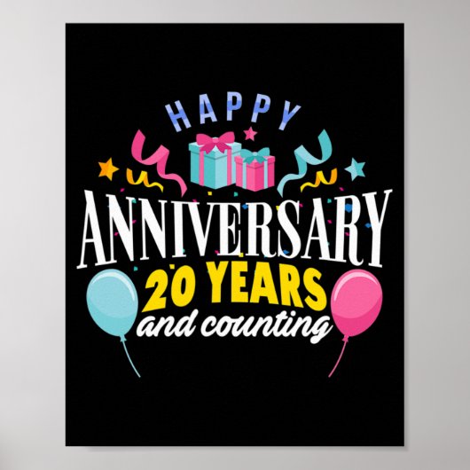 Poster T-shirt du 20e anniversaire du Mariage pour les co (Devant)