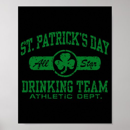 Poster T Shirt Équipe de Boisson de la Saint-Patrick (Devant)