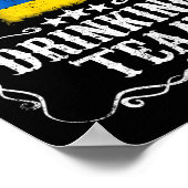 Poster T Shirt Équipe de Boisson Ukrainienne Drapeau Ukra (Coin)