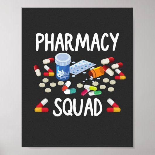 Poster T-Shirt, équipe de pharmacie (Devant)