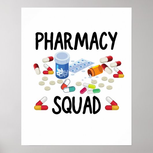 Poster T-Shirt, équipe de pharmacie (Devant)