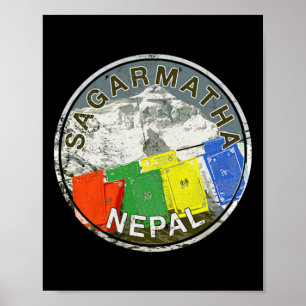Poster T-shirt escalade montagne Sagarmatha Everest Népal