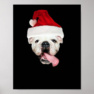Poster T-shirt essentiel Bulldog Santa