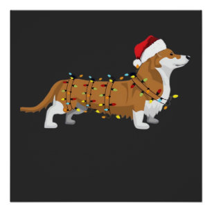 Poster T-Shirt essentiel Corgi Holiday Christmas Light