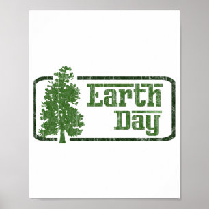 Poster T-shirt féminin bio pour la Journée de la Terre