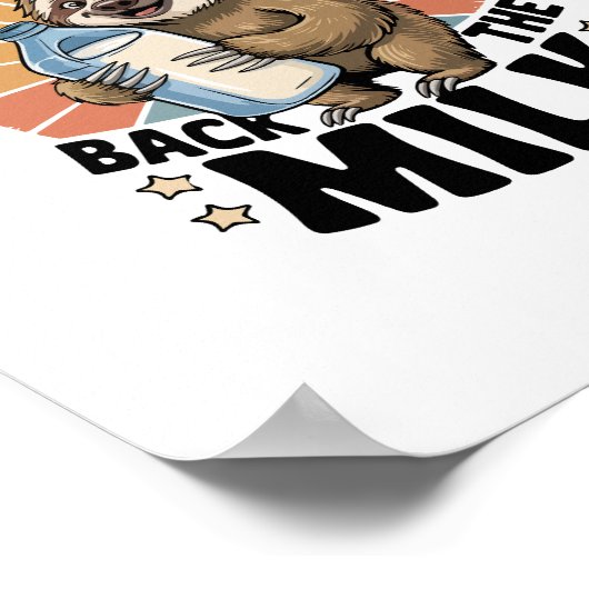 Poster T-shirt fête des pères avec paresse (Coin)