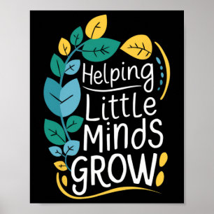 Poster T-shirt graphique pour enseignant aidant les petit