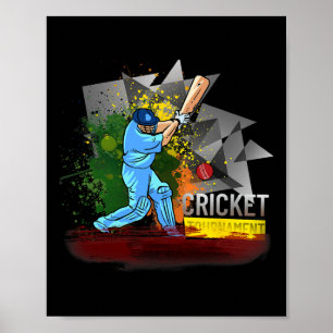 Poster T Shirt Inde Cricket Équipe Nationale Fans Maillot