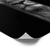 Poster T-shirt Jésus Croix Avec Visage Lion, Foi En Dieu (Coin)