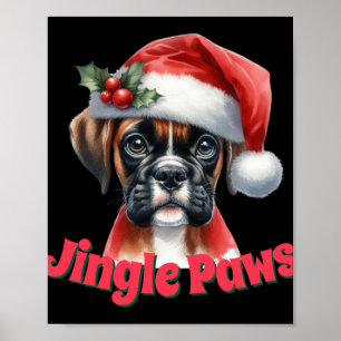 Poster T Shirt Jingle Paws Et Boxer Dog Joy